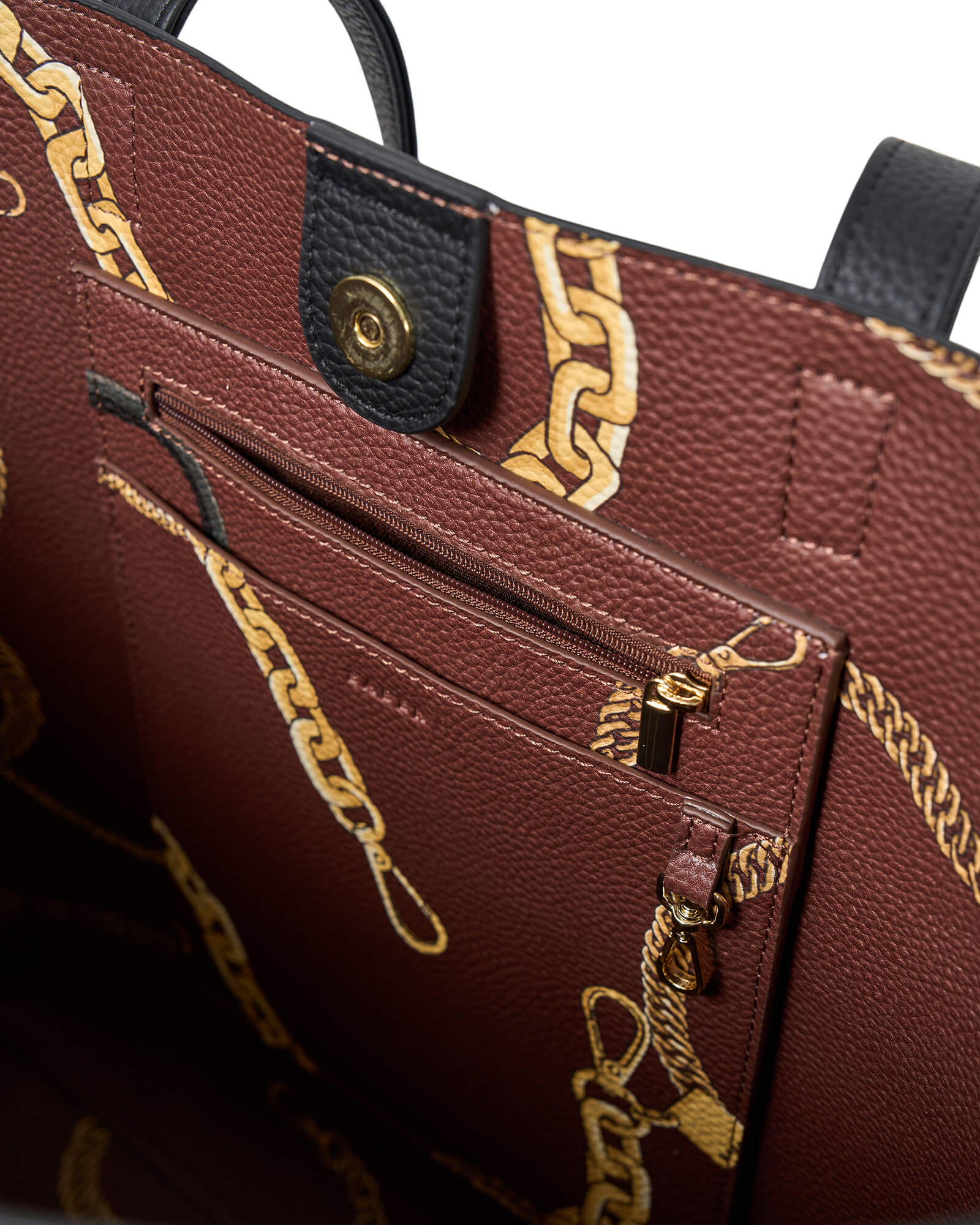 Carter Tote - Black + Umber Chain