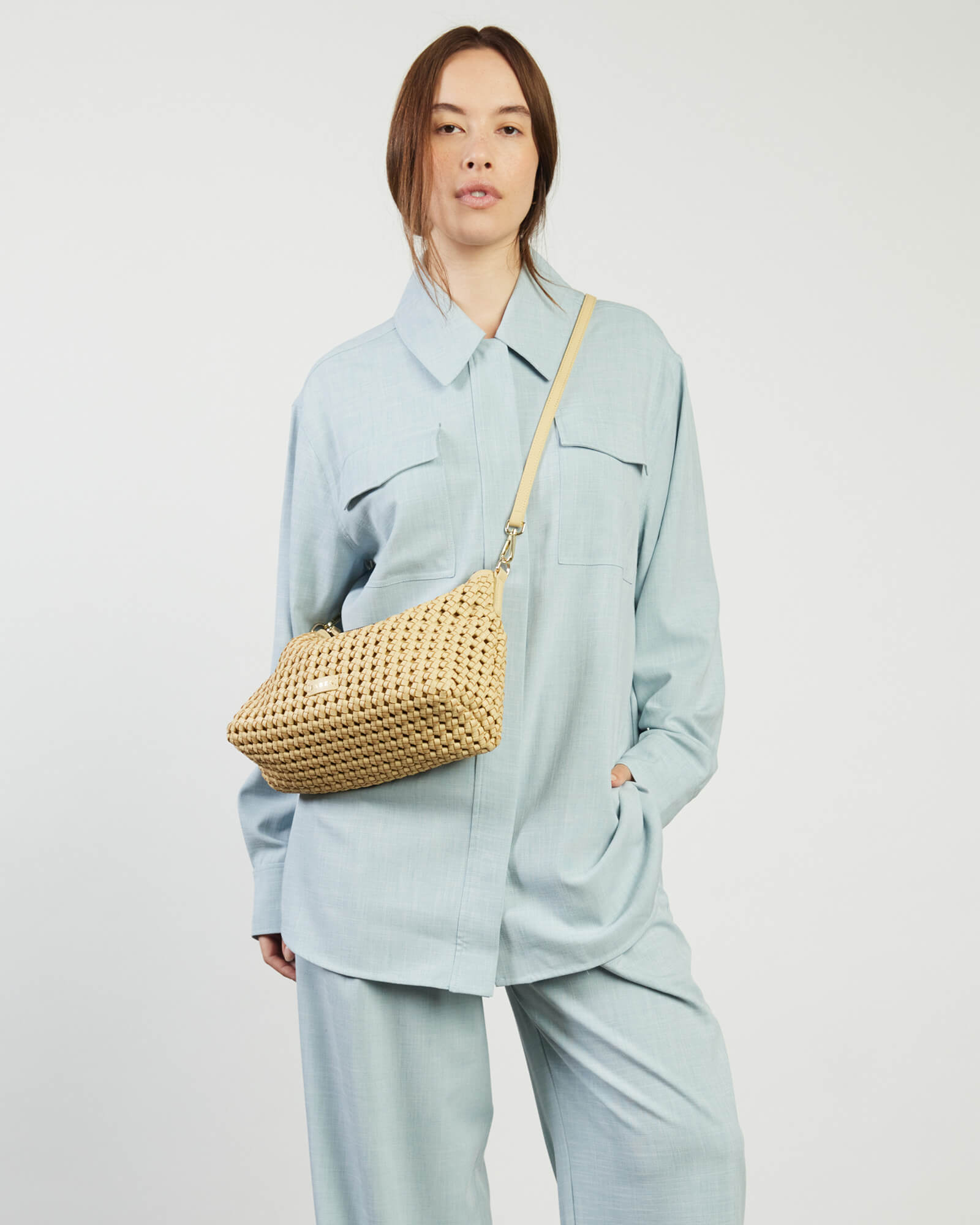Claudia Crossbody Raffia Braid