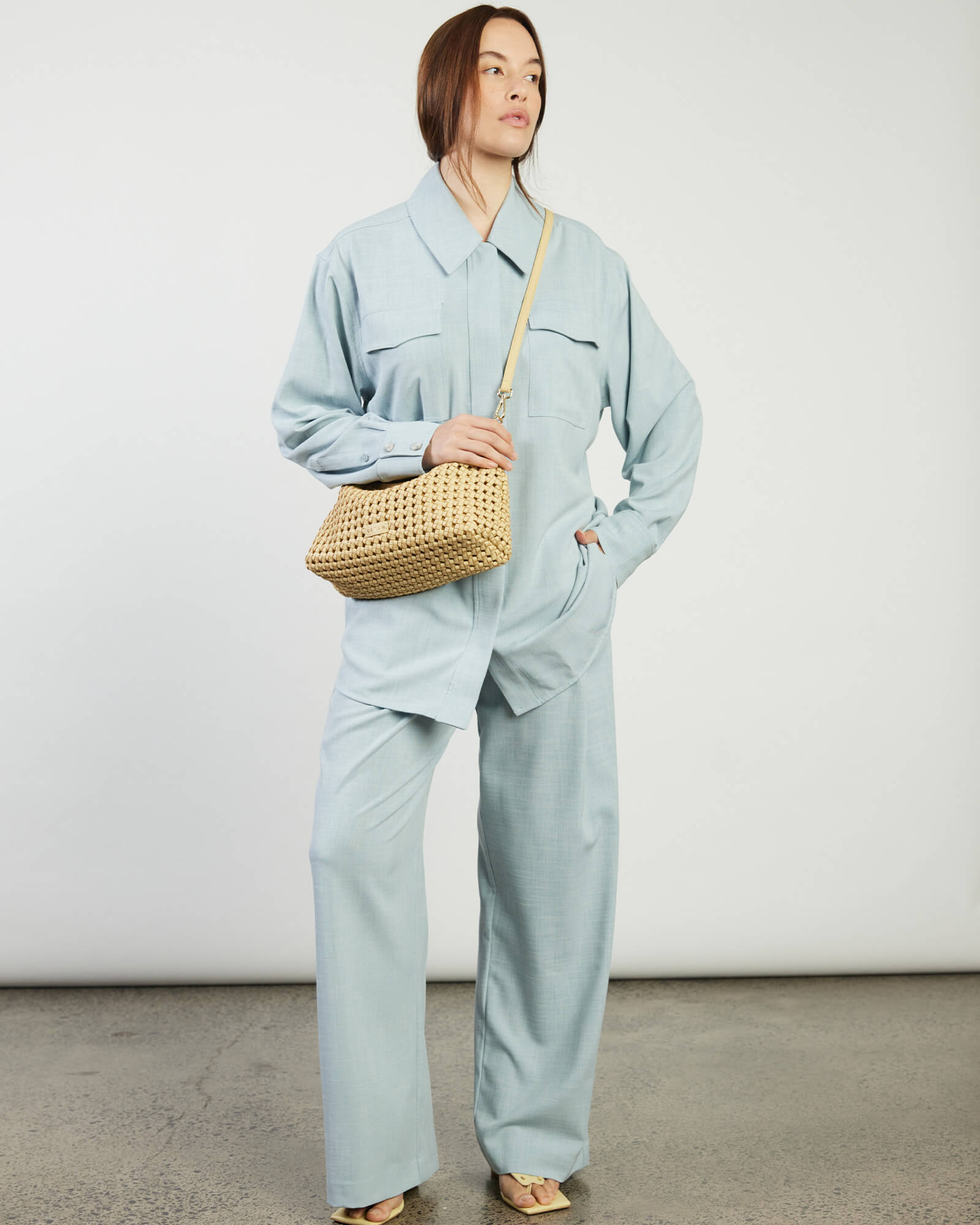 Claudia Crossbody Raffia Braid