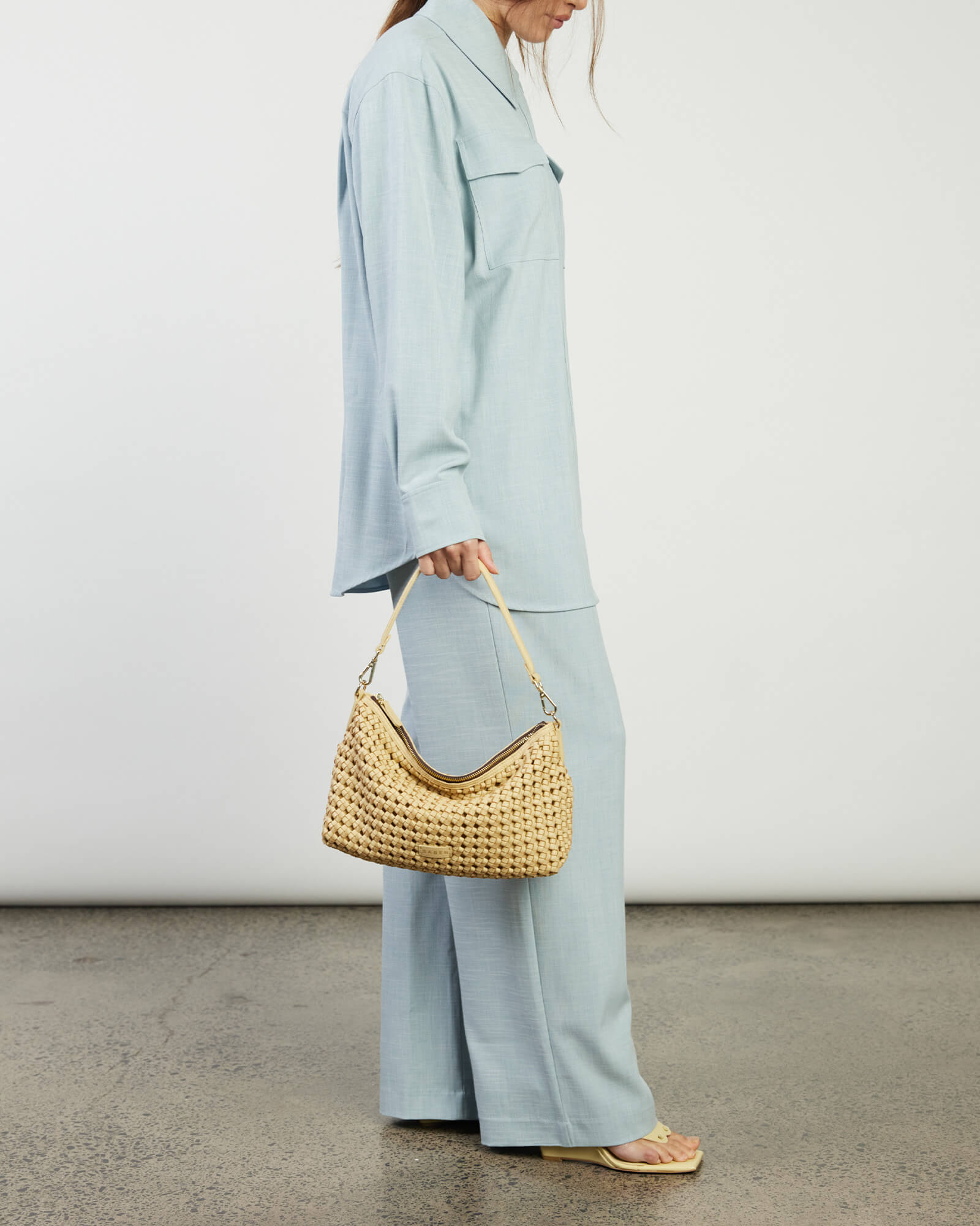 Claudia Crossbody Raffia Braid