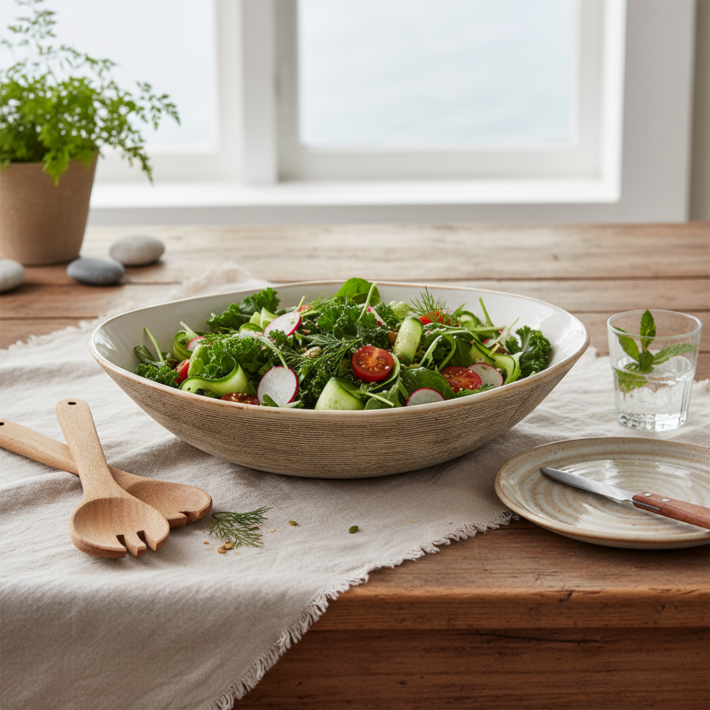 Shell   Salad   Bowl - White