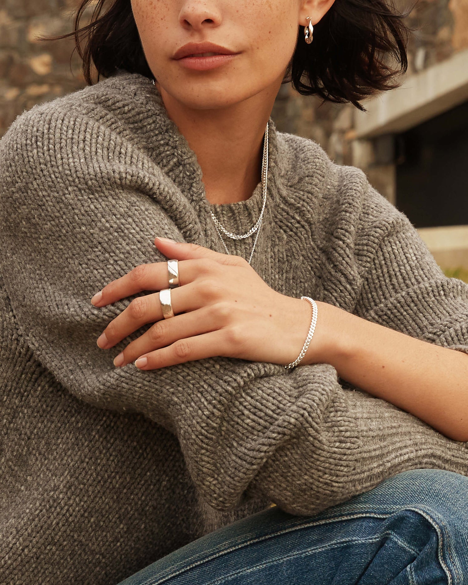 WAVE HOOPS (STERLING SILVER)