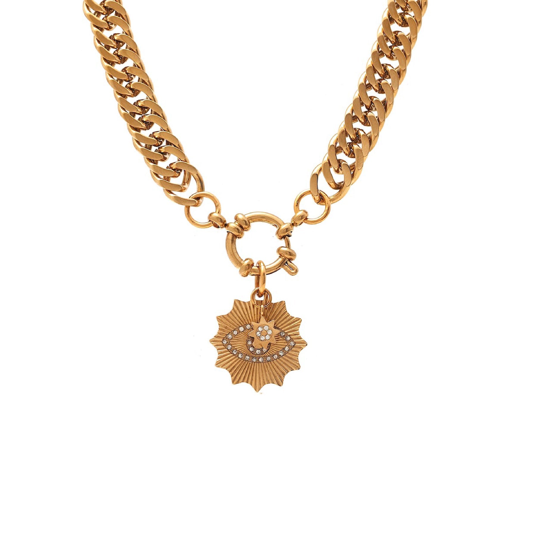 Nova Necklace CZ + Gold