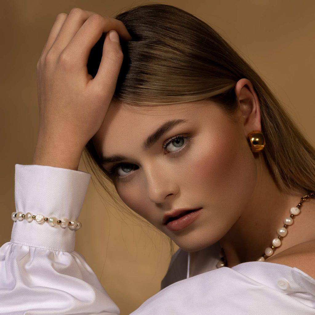 Lumina Bracelet Pearl + Gold