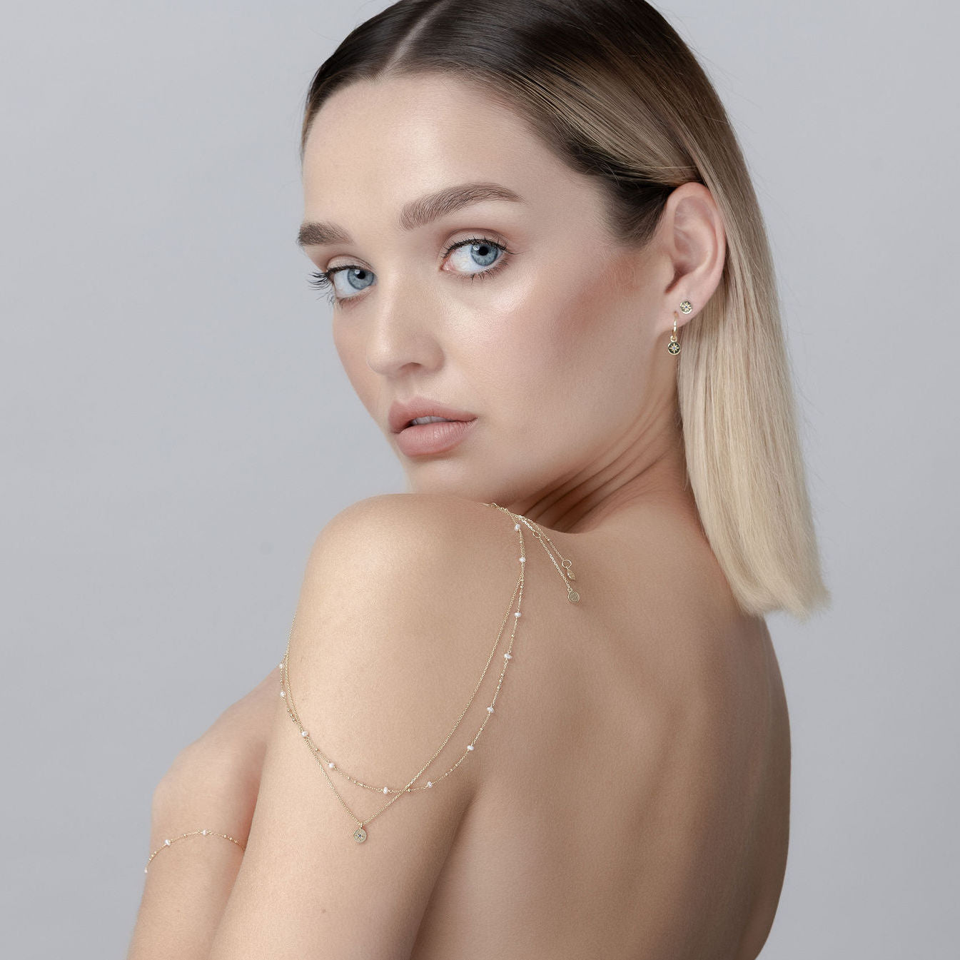Dotty Necklace Pearl + Gold