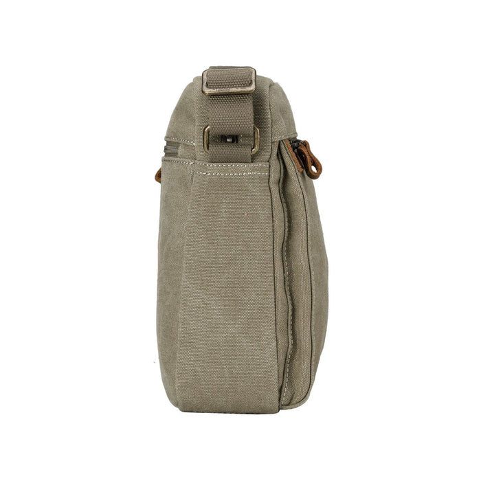 TRP0218 TROOP LONDON CLASSIC CANVAS ACROSS BODY BAG - Khaki