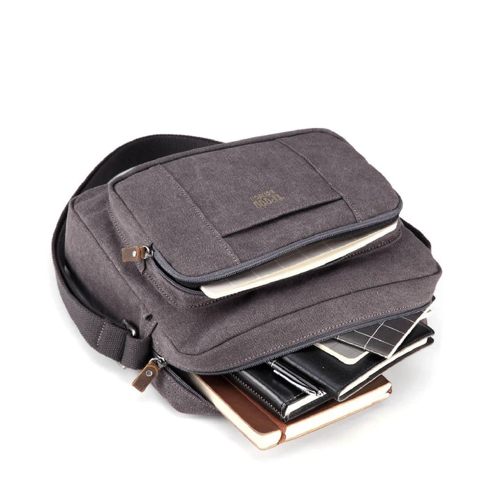 Classic Zip Top Satchel - Charcoal