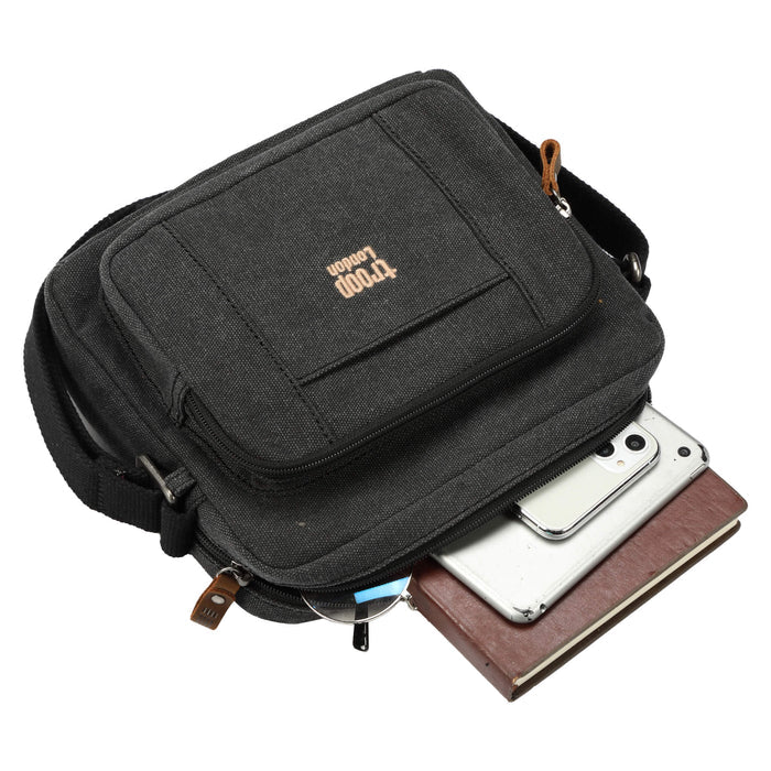 Classic Zip Top Small Satchel – Black