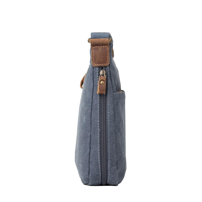 TRP0237 TROOP LONDON CLASSIC CANVAS ACROSS BODY BAG - Blue