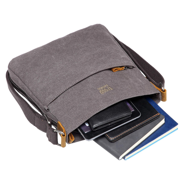 Classic Small Zip Top Shoulder Bag - Charcoal