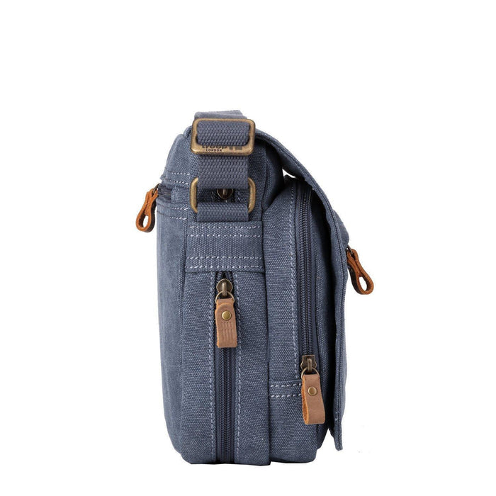 TROOP LONDON CLASSIC CANVAS ACROSS BODY BAG - Blue