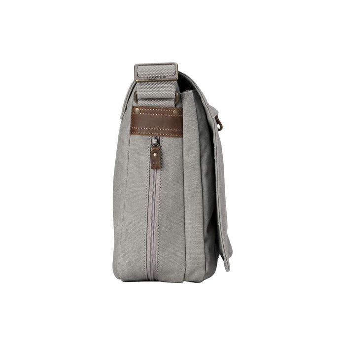 Classic Flap Front Messenger Bag - Ash Grey