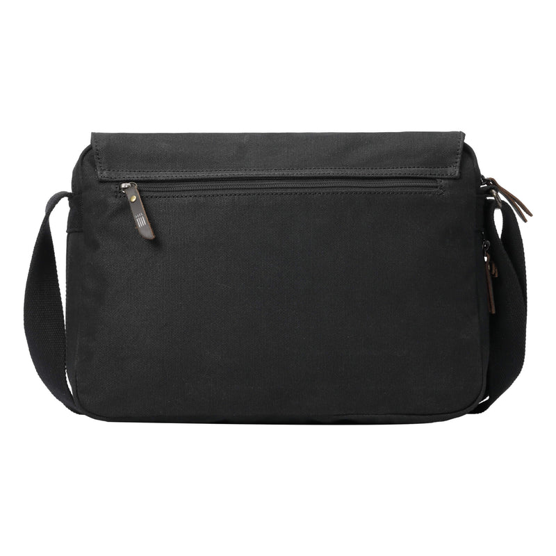 Classic 241 Small Flap Front Messenger Bag - Black Wax