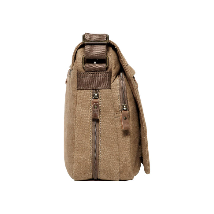 Classic Small Flap Front Messenger Bag - Brown