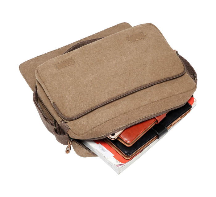 Classic Small Flap Front Messenger Bag - Brown