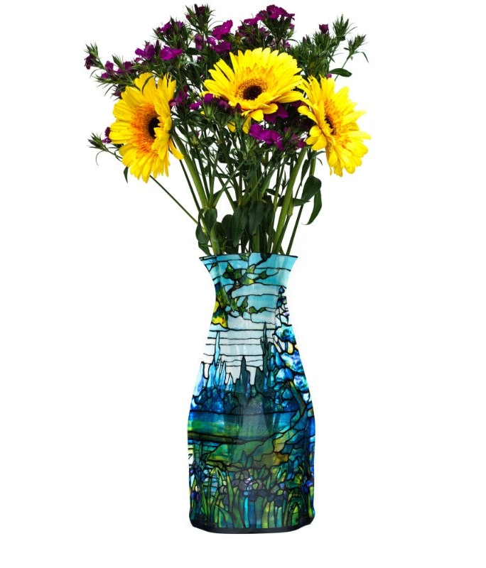 Louis C - Tiffany Iris Landscape  - Modgy Expandable Vase