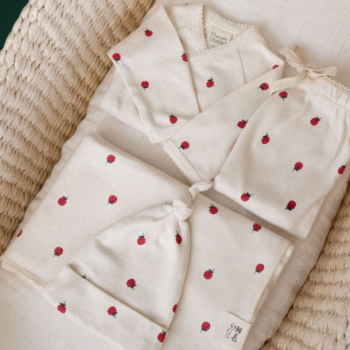 WELCOME HOME SET, Raspberry Print, 0-3M