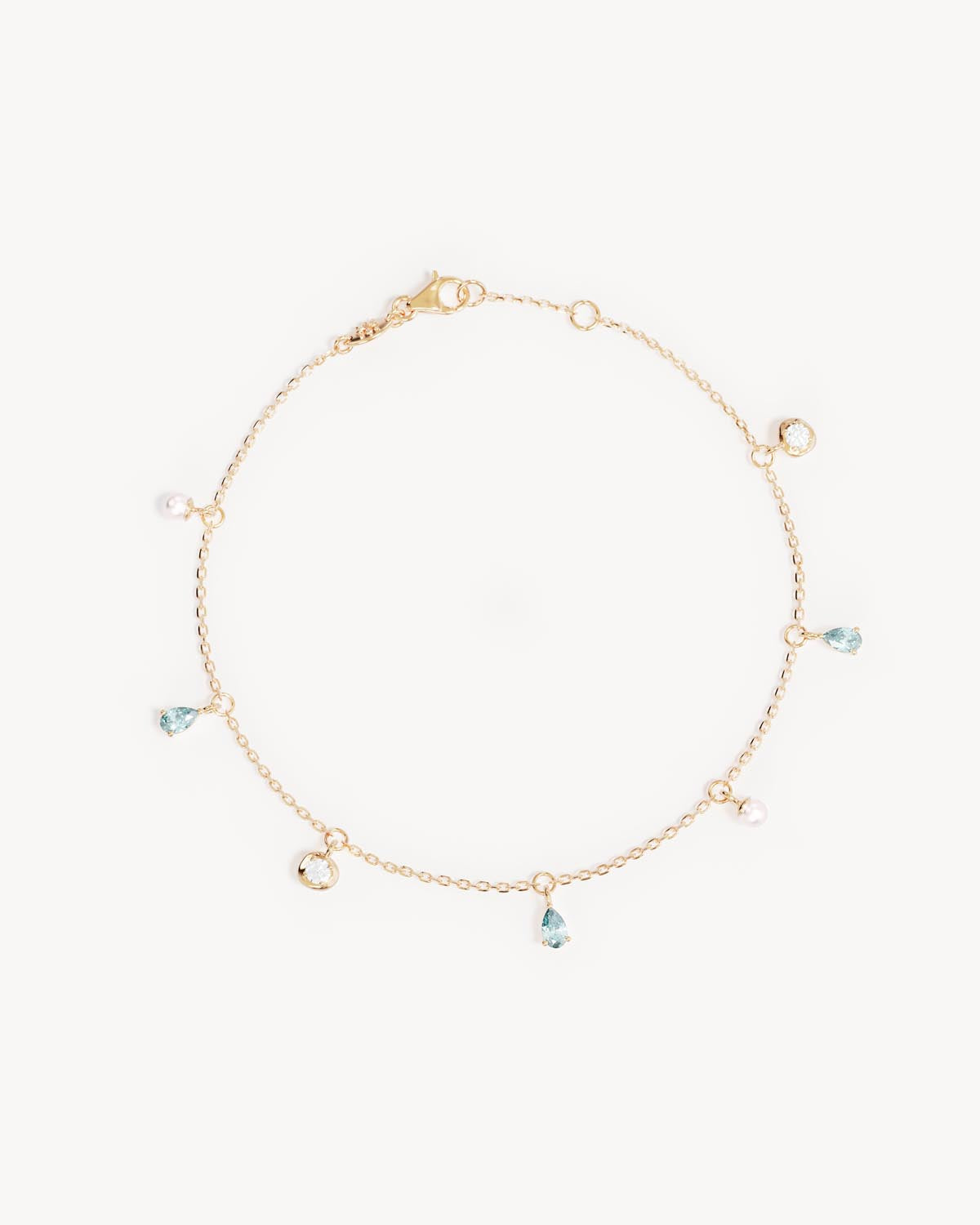 18k Gold Vermeil Breathe in Stillness Anklet