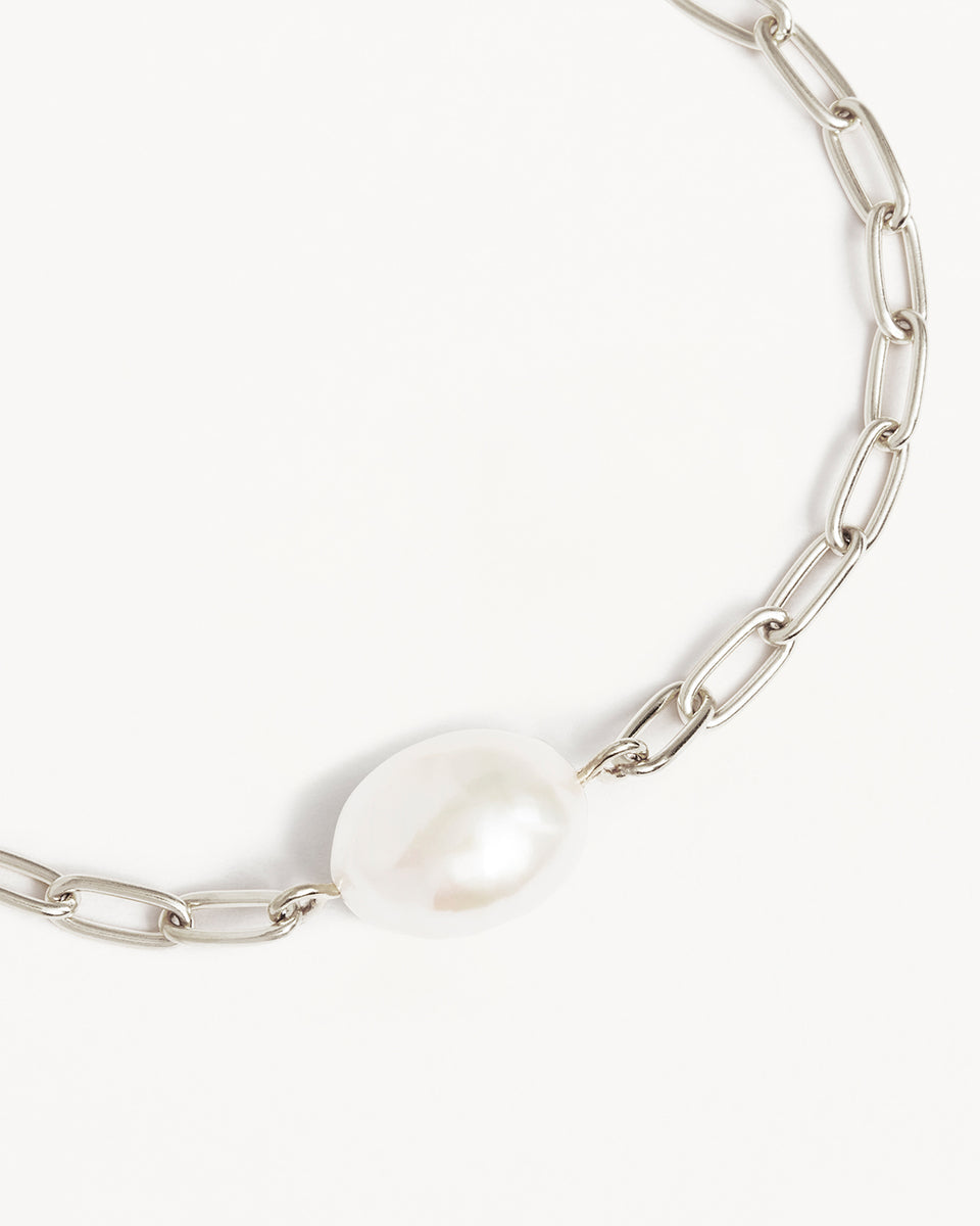 Breathe Pearl Bracelet (Sterling Silver)