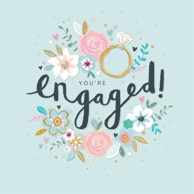 Rachel Ellen - Engaged Floral - Engagement Card