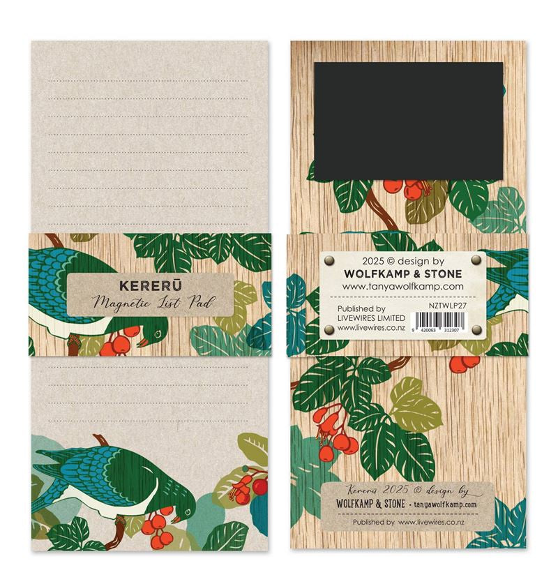 Wolfkamp & Stone - Kereru - Magnetic List Pad