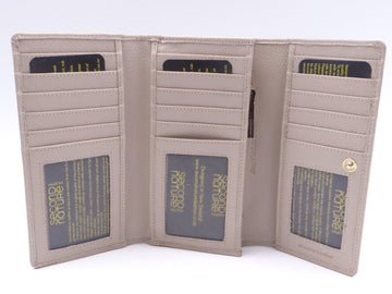 Second Nature Leather Tri-Fold Organiser Wallet – Wild Oat