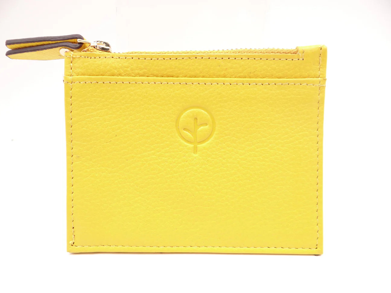 Second Nature Leather Compact Card Holder Wallet - Buttercup