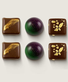 Chocolate Brown Boxed Chocolates 6Pk Gourmet Nut Collection
