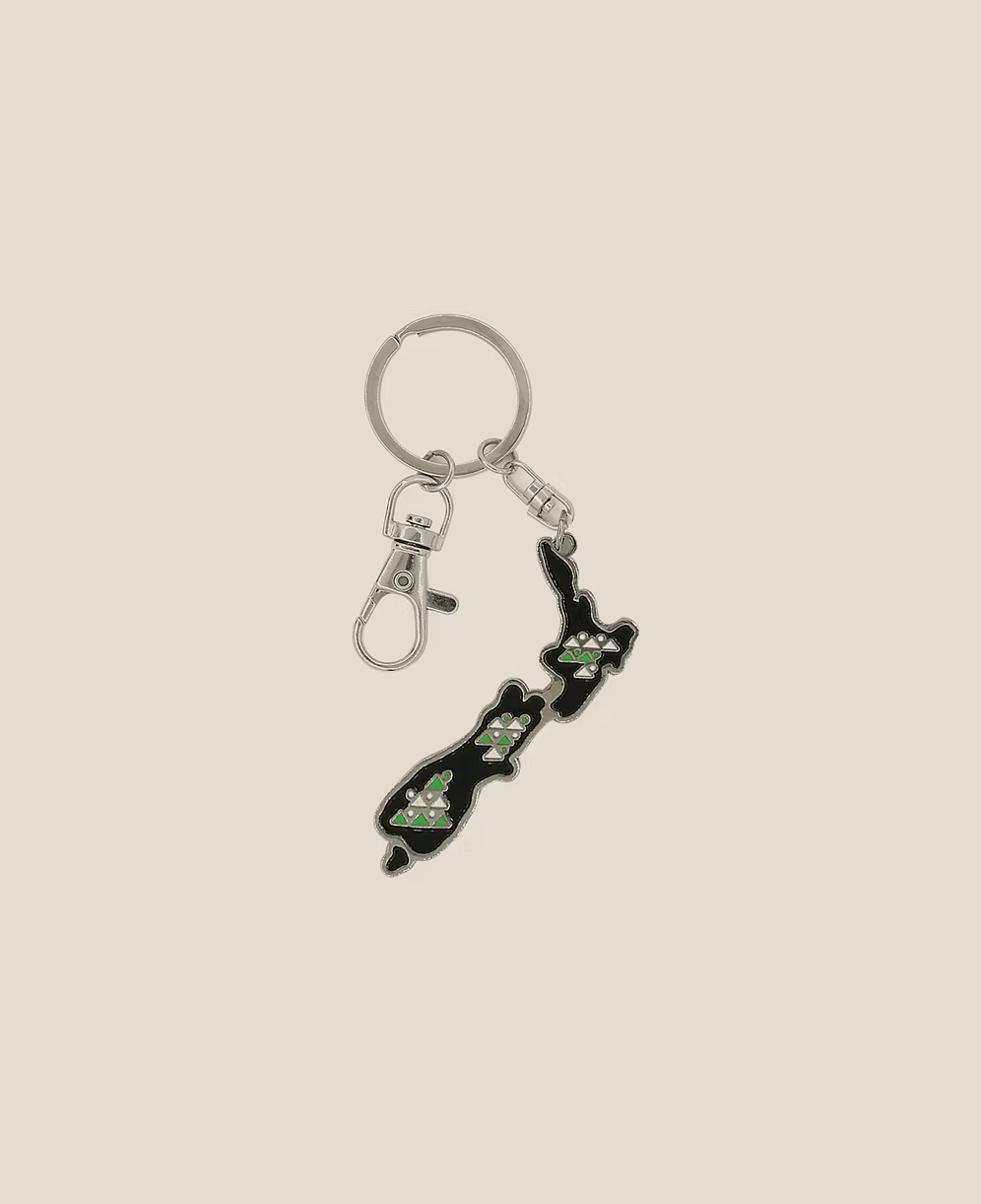 Retro Map - Key Ring