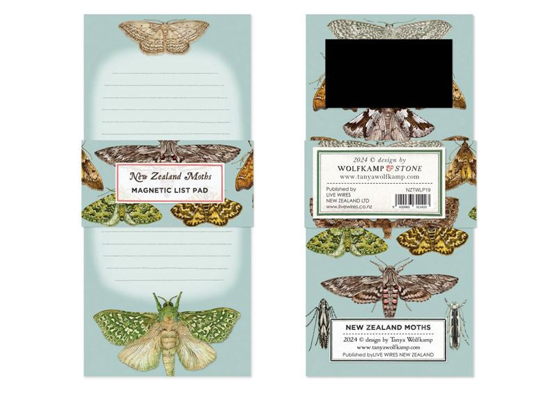 Wolfkamp & Stone - Moths - Magnetic List Pad