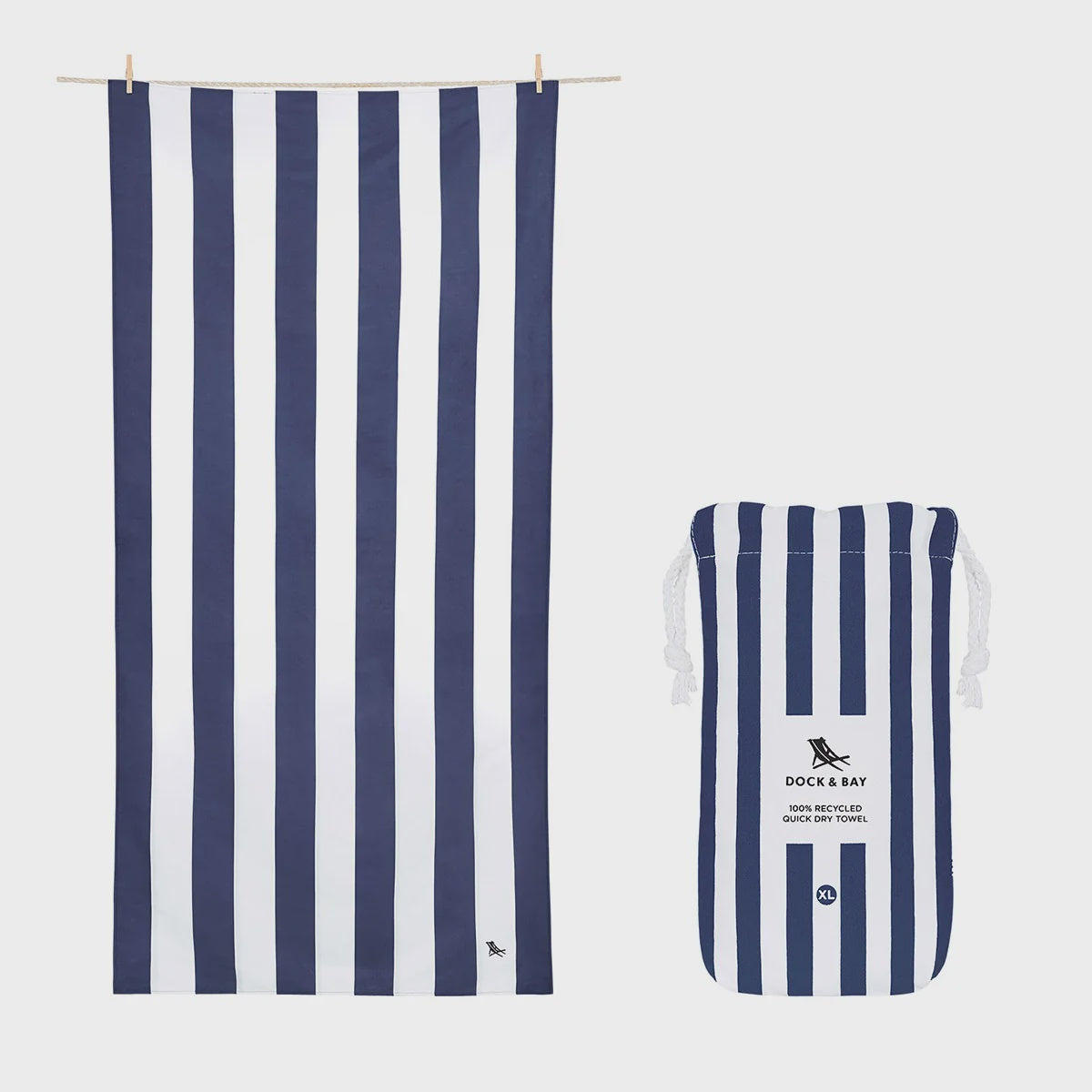Dock & Bay: Beach Towel Cabana Collection Xl - Whitsunday Blue