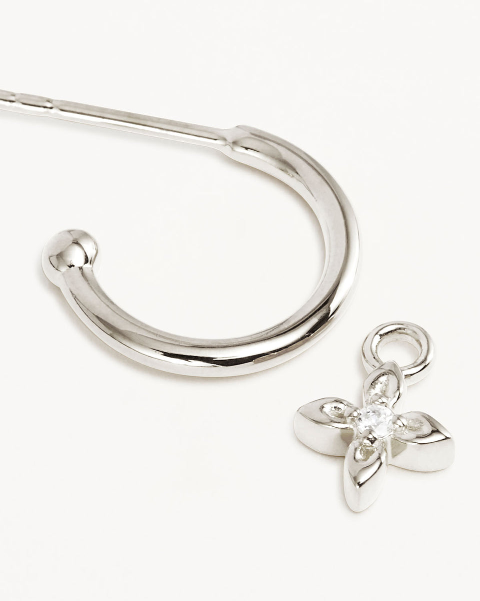 Sterling Silver Live in Light Hoop Earrings