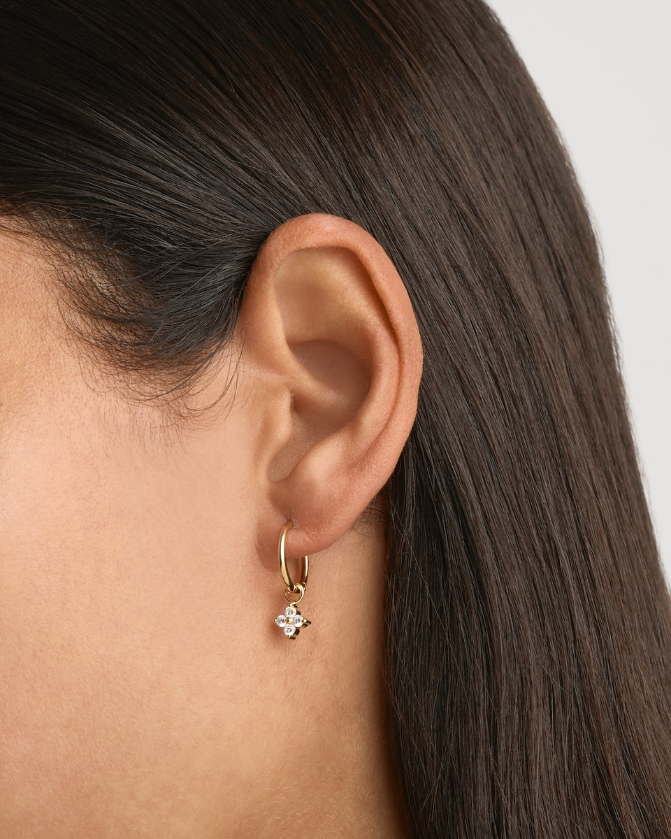 Crystal Bloom Hoops
