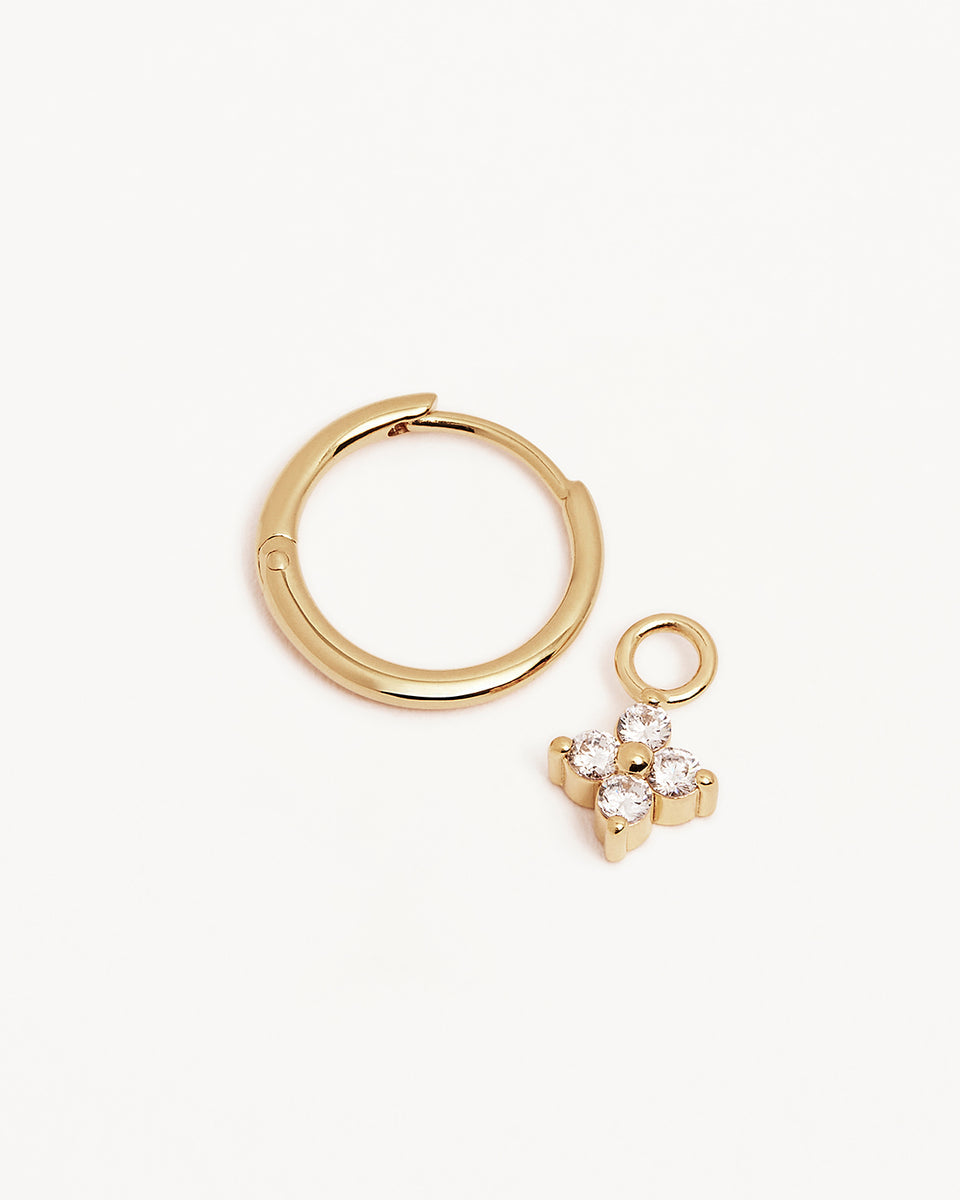 Crystal Bloom Hoops