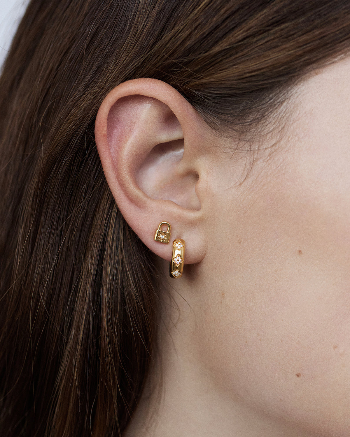 18k Gold Vermeil Bloom With You Lotus Hoops