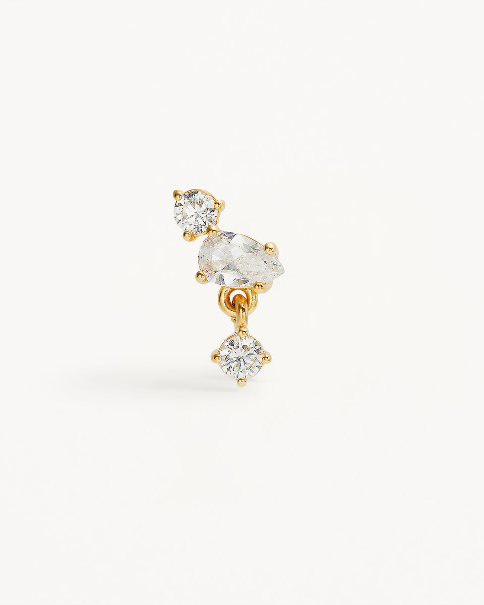 No Rain, No Flowers Stud Earrings  - 18k Gold Vermeil