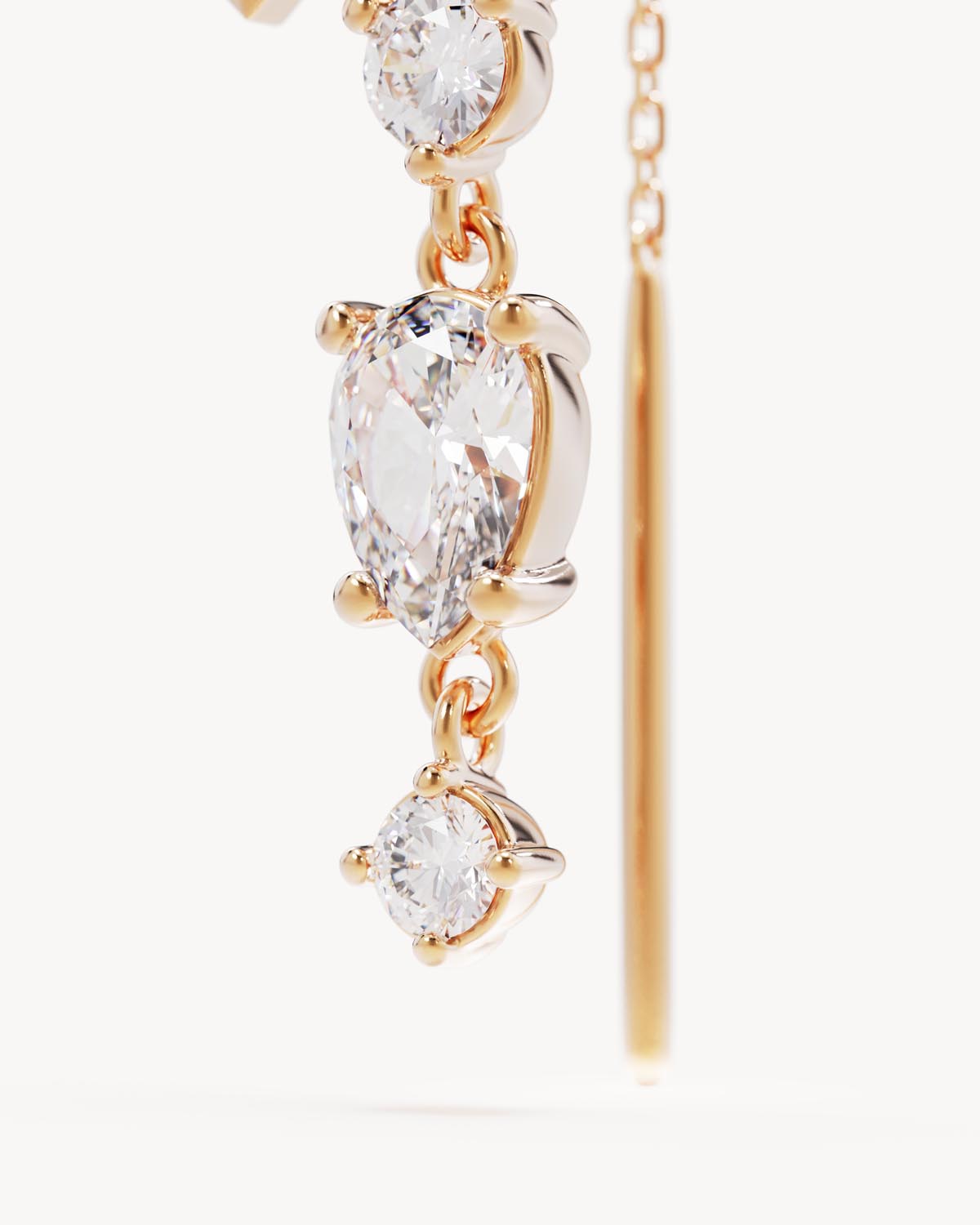 Lotus Rain Thread Earrings