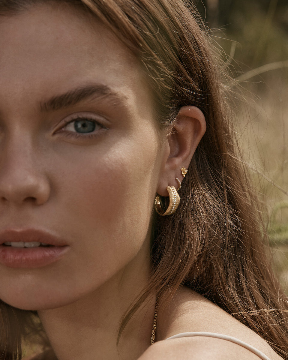 Bloom within Lotus Stud Earrings  - 18k Gold Vermeil