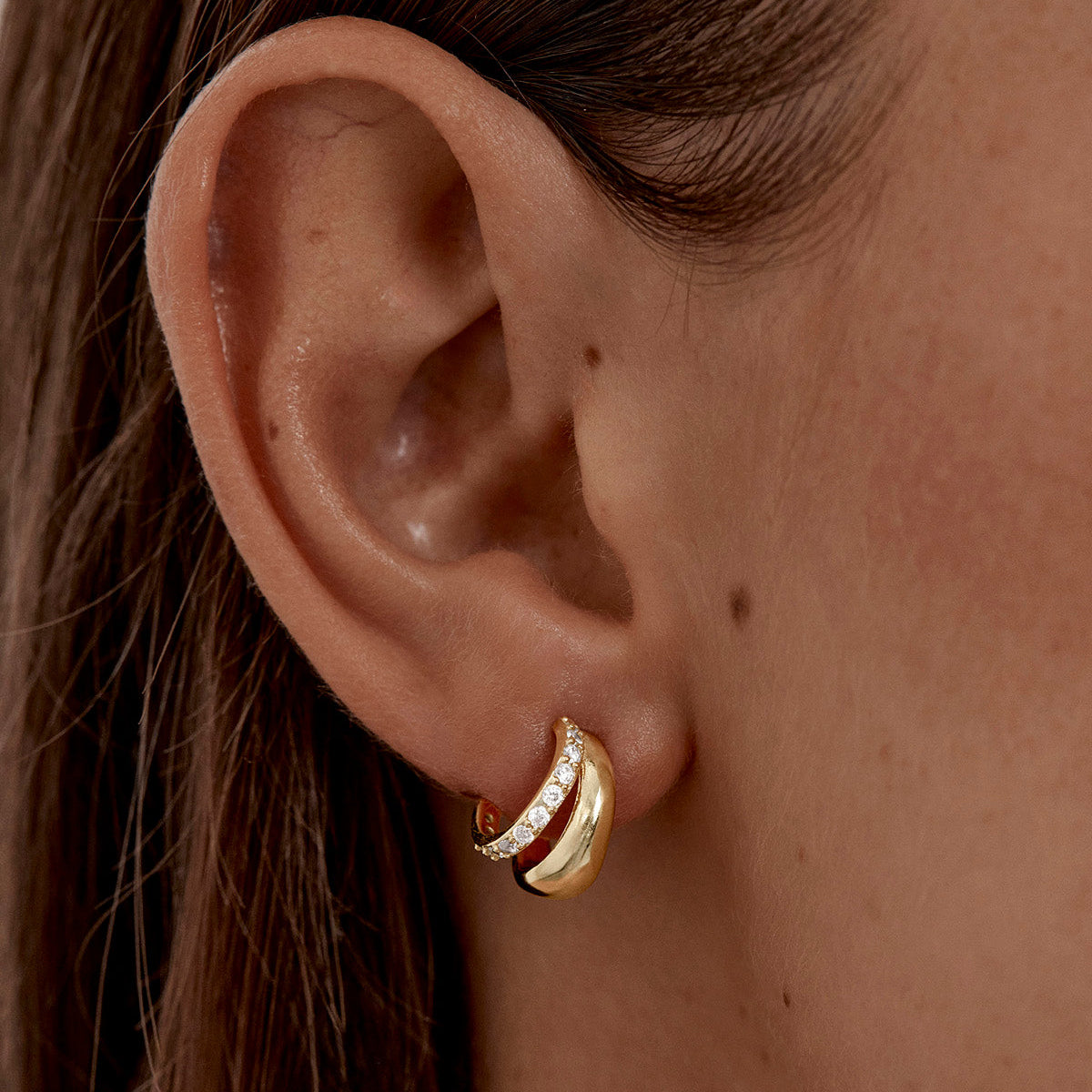 18k Gold Plated Eternally Yours Hoops