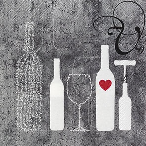 Räder - Wine Bottles - Cocktail Napkin