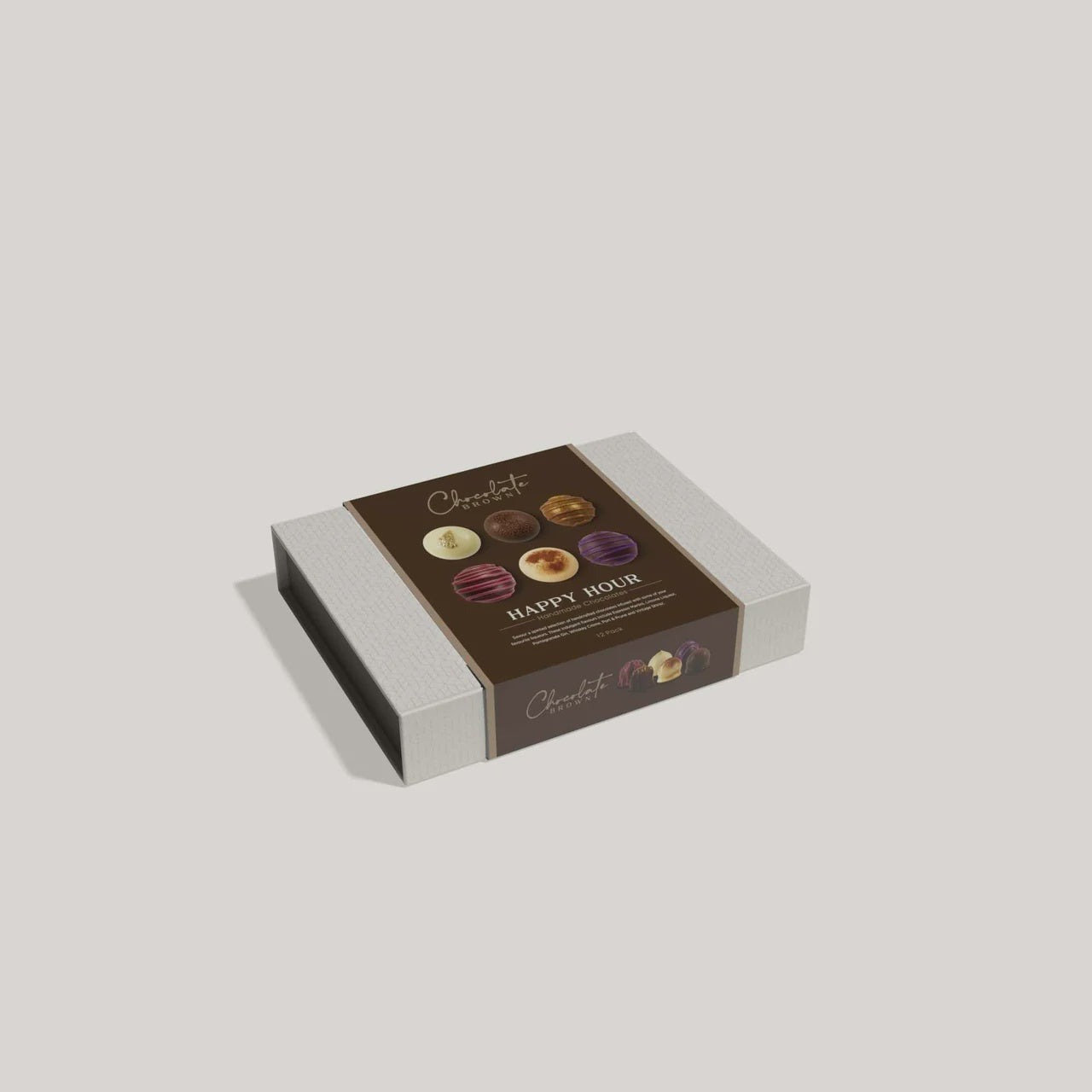 Chocolate Brown Boxed Chocolates 12Pk Happy Hour