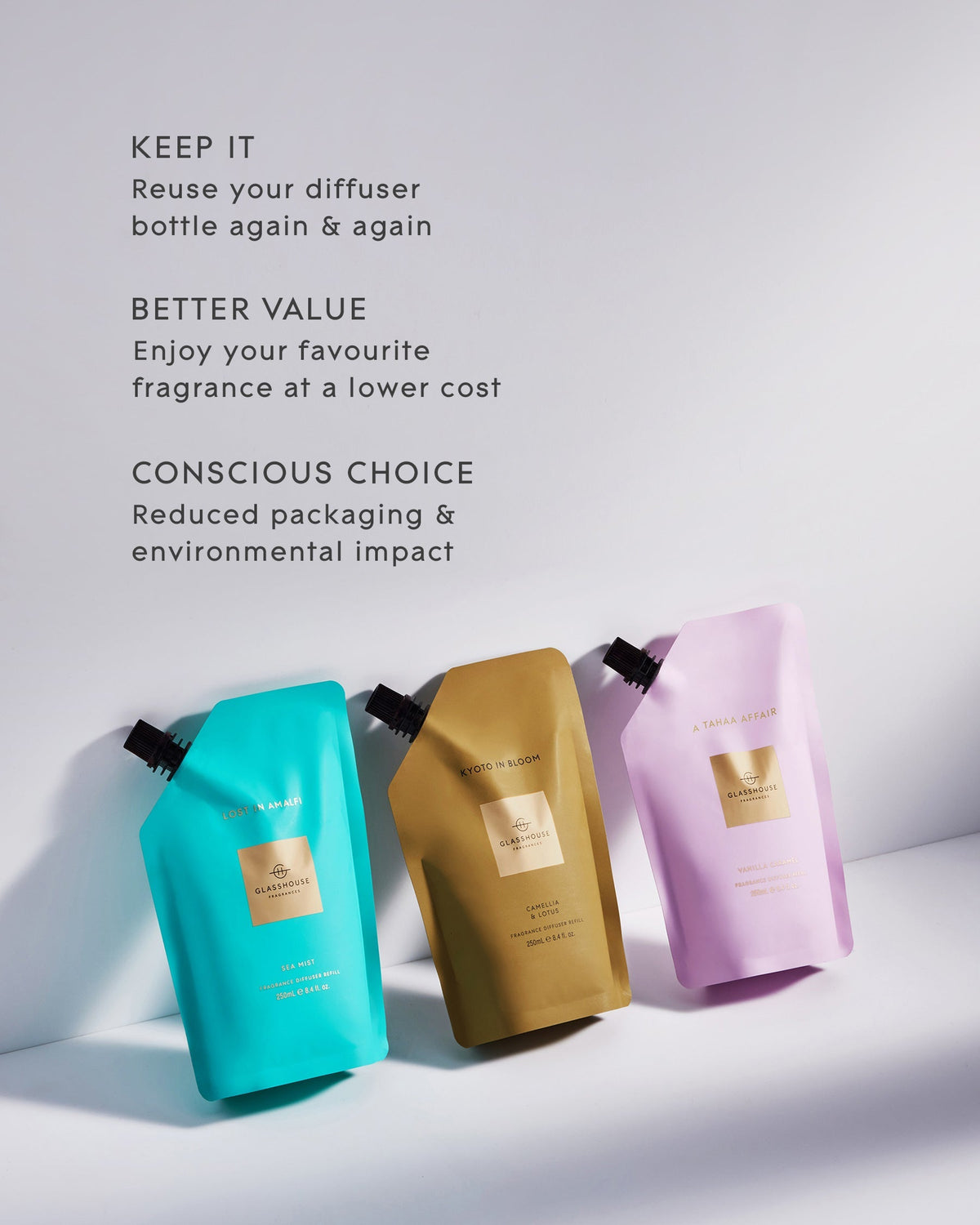 Glasshouse Diffuser refill 250ml -  A TAHAA AFFAIR