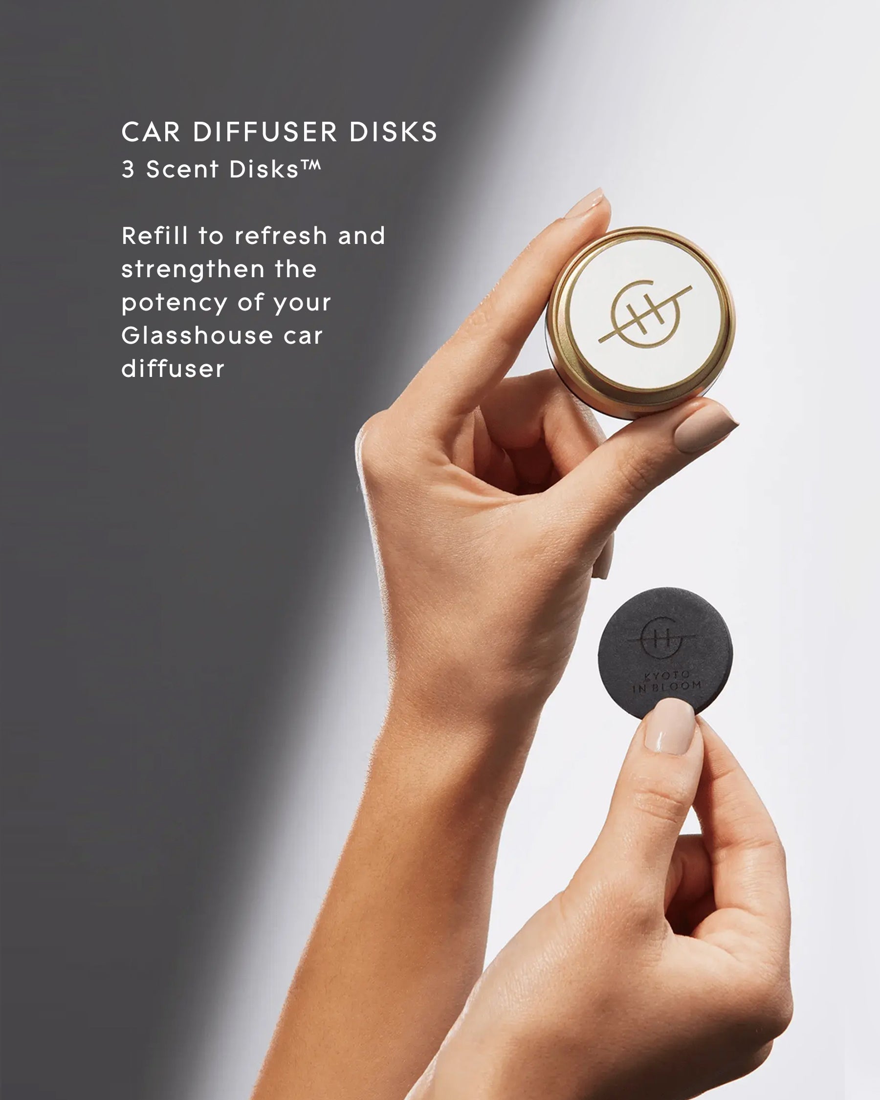 Glasshouse   3 Replacement Scent Disks for Car Diffuser - A TAHAA AFFAIR