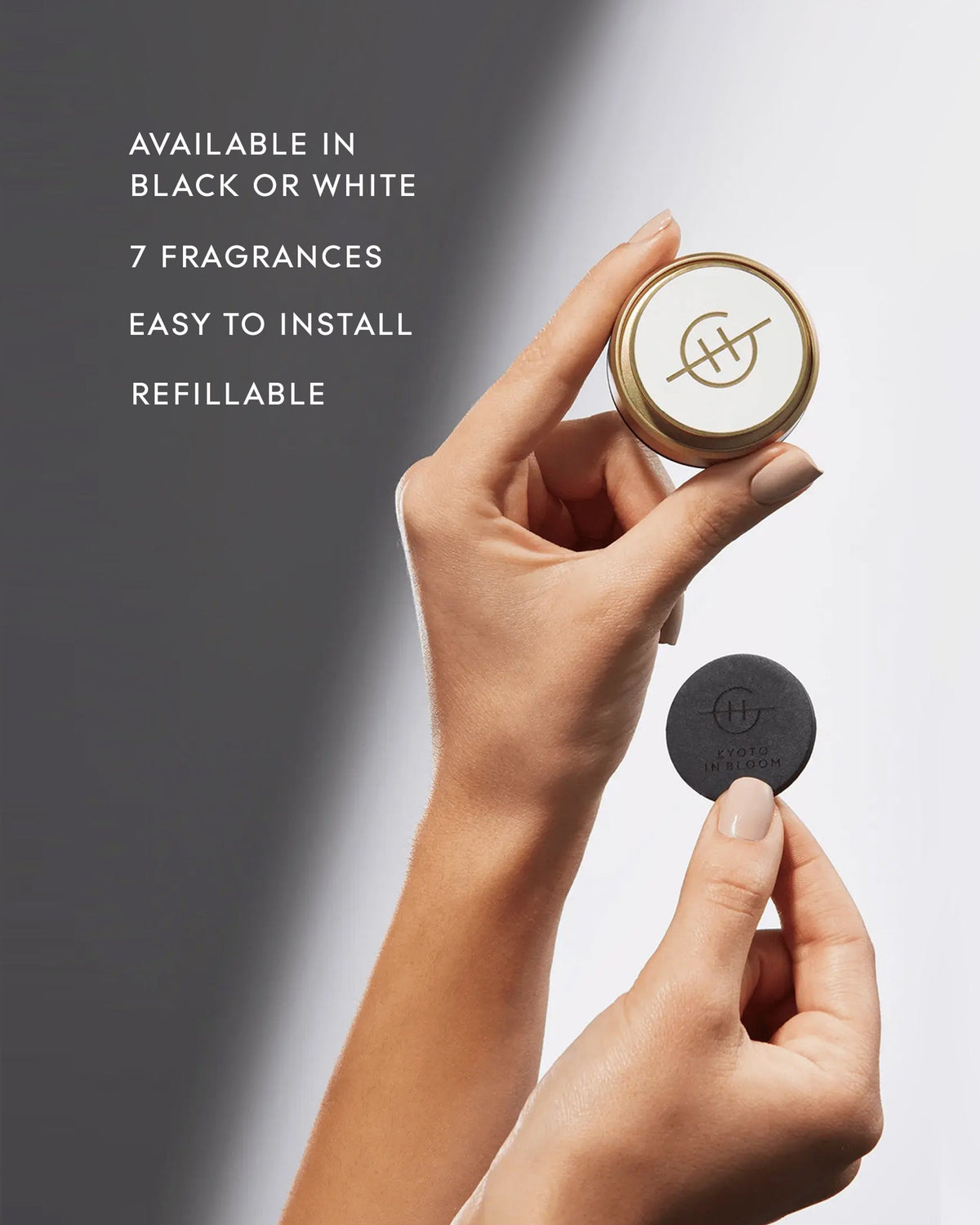 Glasshouse - Black Car Diffuser with 1 replacement scent Disk  - Lost in Amalfi