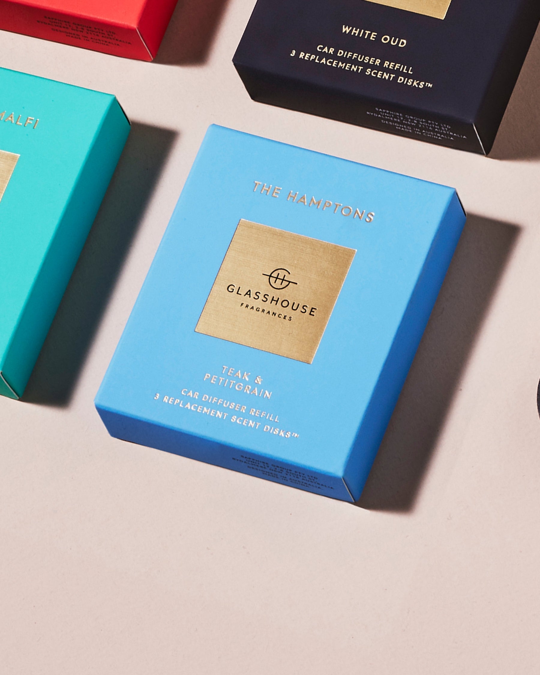 Glasshouse 3 Replacement Scent Disks for Car Diffuser - The Hamptons