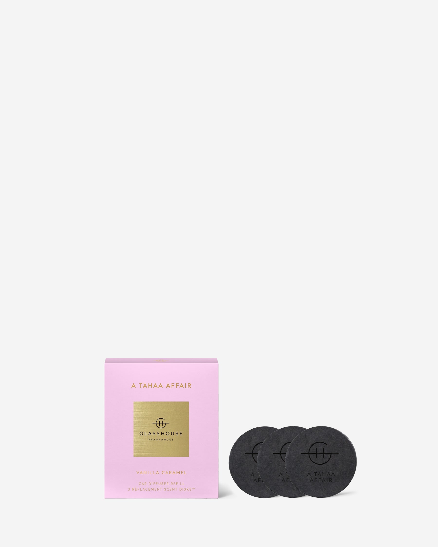 Glasshouse   3 Replacement Scent Disks for Car Diffuser - A TAHAA AFFAIR