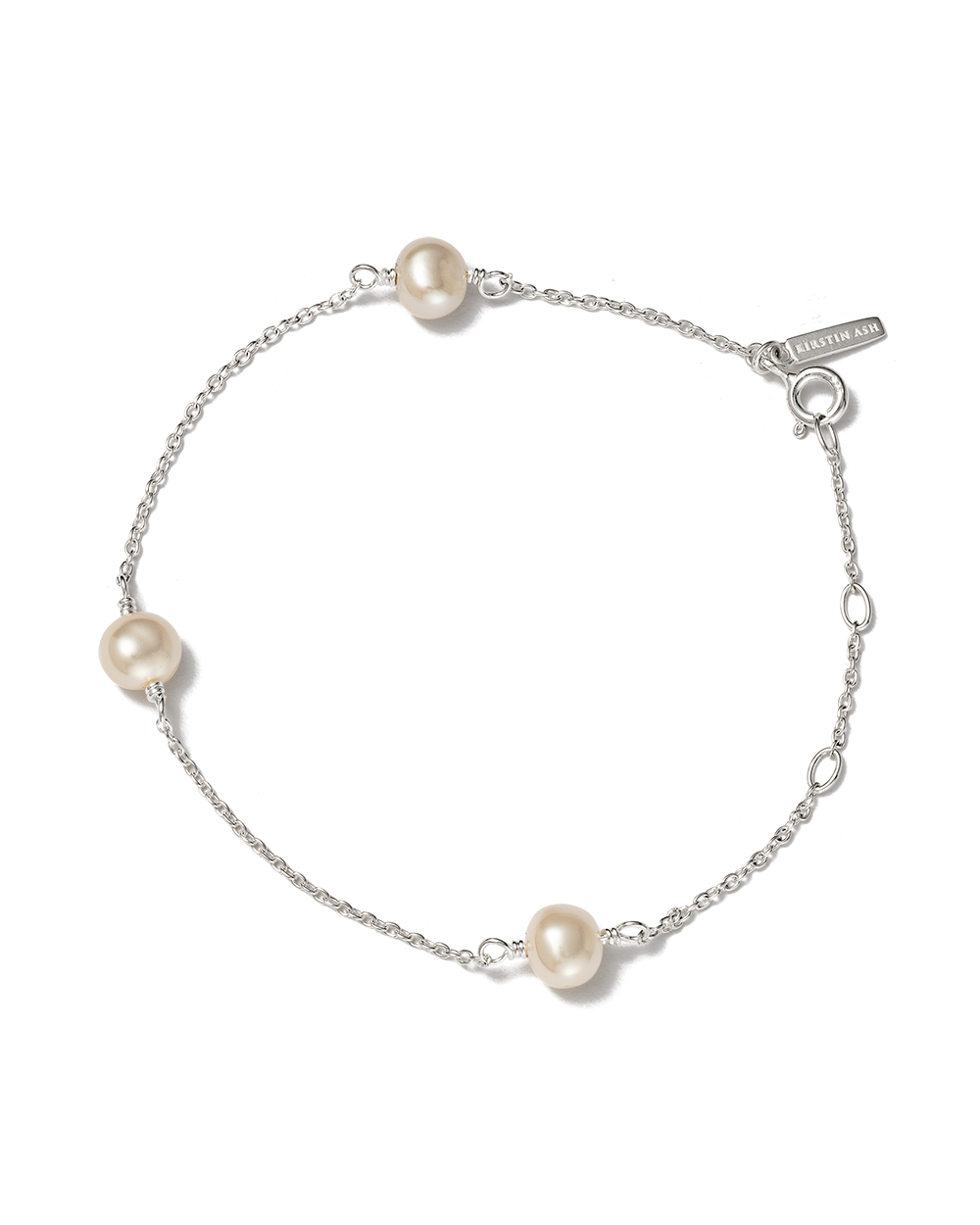 Moon Tide Pearl Bracelet  (Sterling Silver )