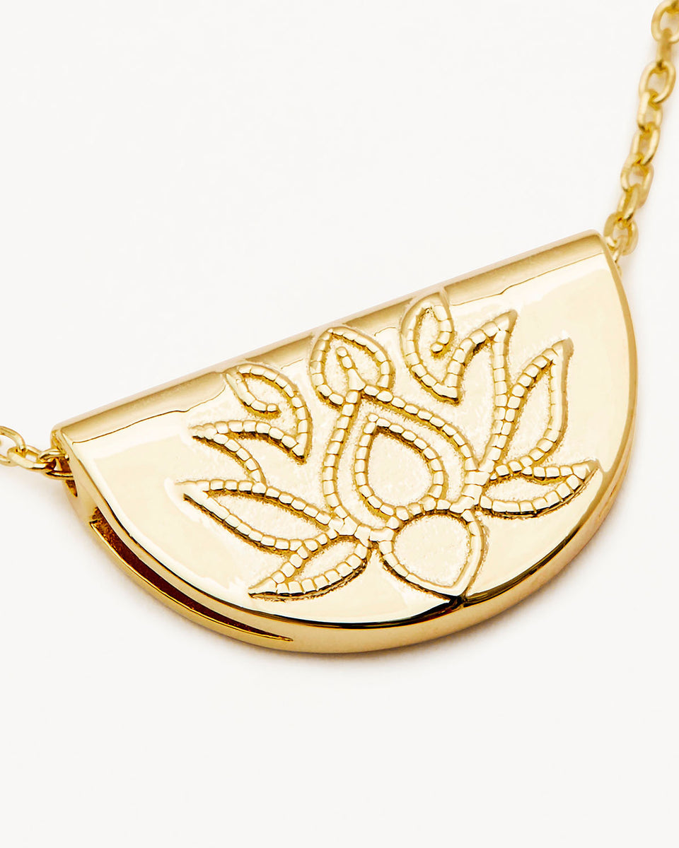 Lotus Short Necklace (Gold)
