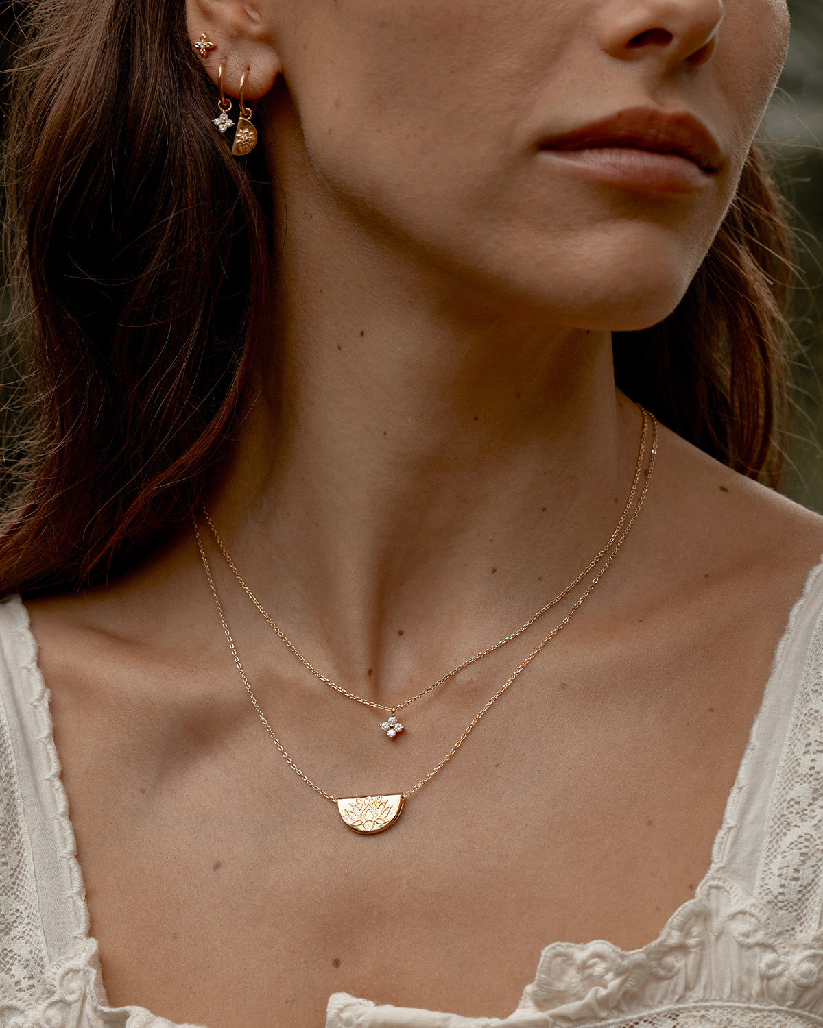 18k Gold Vermeil Crystal Bloom Necklace
