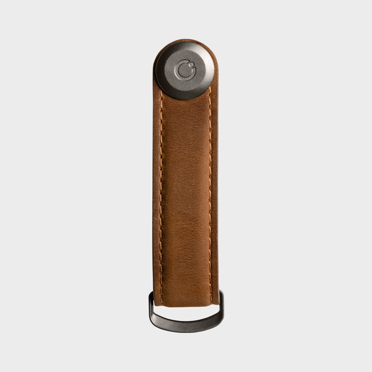 Key Organiser Crazy-Horse Chestnut Brown with Brown Stitching